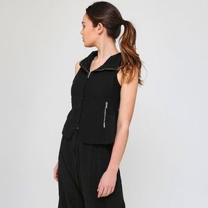 LURDES BERGADA Hooded Cotton Vest